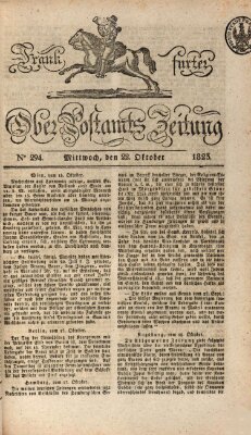 Frankfurter Ober-Post-Amts-Zeitung Mittwoch 22. Oktober 1823