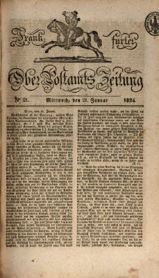 Frankfurter Ober-Post-Amts-Zeitung Mittwoch 21. Januar 1824