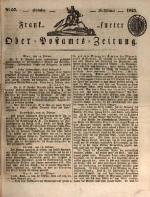 Frankfurter Ober-Post-Amts-Zeitung Samstag 26. Februar 1825