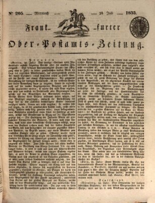Frankfurter Ober-Post-Amts-Zeitung Mittwoch 24. Juli 1833