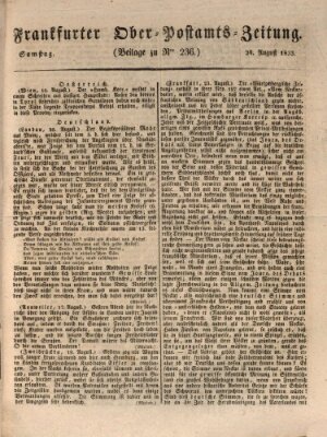 Frankfurter Ober-Post-Amts-Zeitung Samstag 24. August 1833