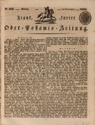 Frankfurter Ober-Post-Amts-Zeitung Montag 9. September 1833