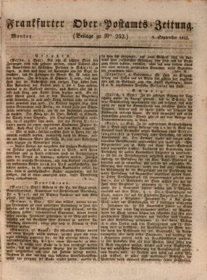 Frankfurter Ober-Post-Amts-Zeitung Montag 9. September 1833
