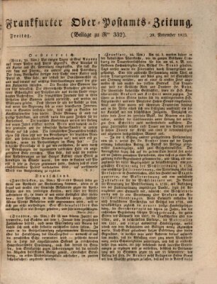 Frankfurter Ober-Post-Amts-Zeitung Freitag 29. November 1833
