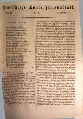Frankfurter Ober-Post-Amts-Zeitung Sonntag 12. Januar 1834