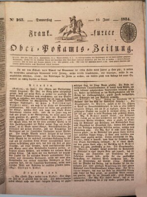 Frankfurter Ober-Post-Amts-Zeitung Donnerstag 12. Juni 1834