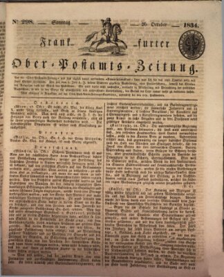 Frankfurter Ober-Post-Amts-Zeitung Sonntag 26. Oktober 1834