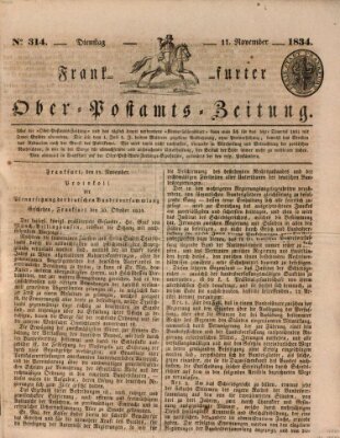 Frankfurter Ober-Post-Amts-Zeitung Dienstag 11. November 1834