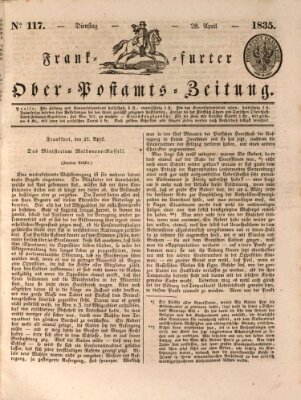 Frankfurter Ober-Post-Amts-Zeitung Dienstag 28. April 1835