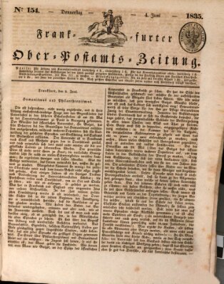 Frankfurter Ober-Post-Amts-Zeitung Donnerstag 4. Juni 1835
