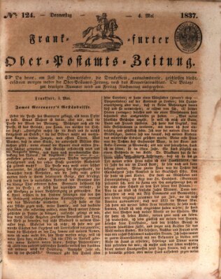 Frankfurter Ober-Post-Amts-Zeitung Donnerstag 4. Mai 1837
