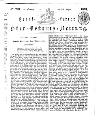 Frankfurter Ober-Post-Amts-Zeitung Sonntag 20. August 1837