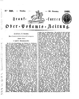 Frankfurter Ober-Post-Amts-Zeitung Dienstag 28. November 1837