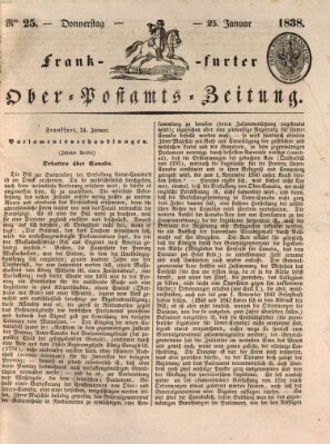 Frankfurter Ober-Post-Amts-Zeitung Donnerstag 25. Januar 1838