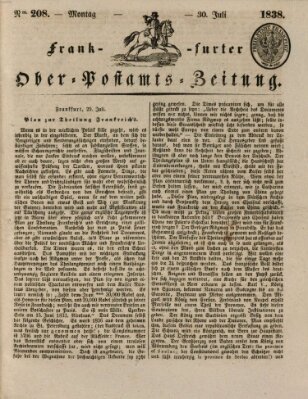 Frankfurter Ober-Post-Amts-Zeitung Montag 30. Juli 1838