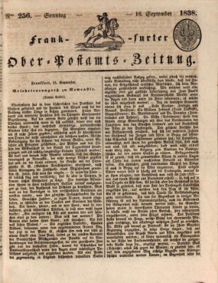 Frankfurter Ober-Post-Amts-Zeitung Sonntag 16. September 1838