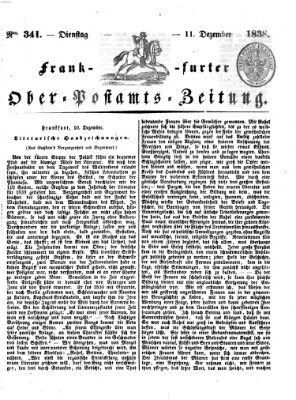 Frankfurter Ober-Post-Amts-Zeitung Dienstag 11. Dezember 1838