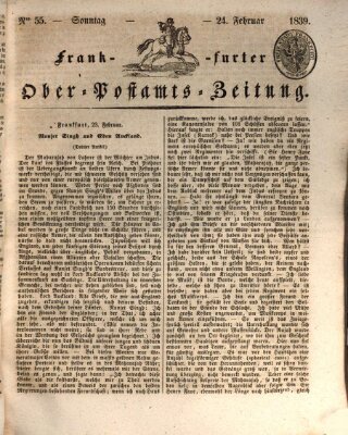 Frankfurter Ober-Post-Amts-Zeitung Sonntag 24. Februar 1839