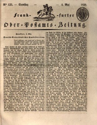 Frankfurter Ober-Post-Amts-Zeitung Samstag 4. Mai 1839