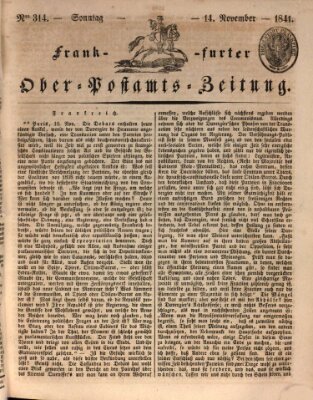 Frankfurter Ober-Post-Amts-Zeitung Sonntag 14. November 1841