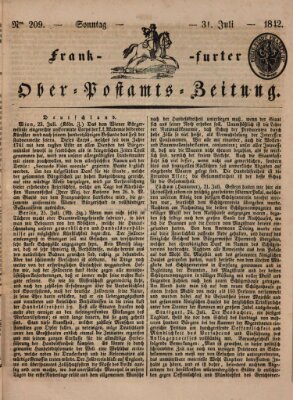 Frankfurter Ober-Post-Amts-Zeitung Sonntag 31. Juli 1842