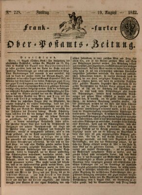 Frankfurter Ober-Post-Amts-Zeitung Freitag 19. August 1842