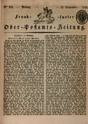 Frankfurter Ober-Post-Amts-Zeitung Montag 12. September 1842