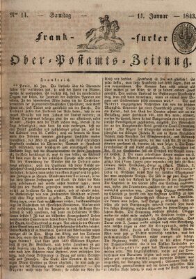 Frankfurter Ober-Post-Amts-Zeitung Samstag 14. Januar 1843