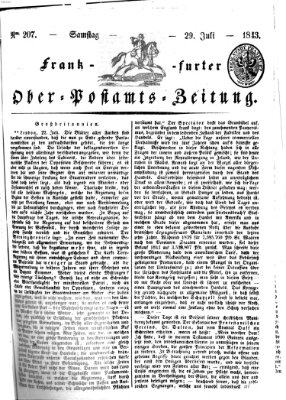 Frankfurter Ober-Post-Amts-Zeitung Samstag 29. Juli 1843