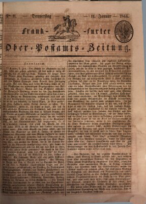 Frankfurter Ober-Post-Amts-Zeitung Donnerstag 11. Januar 1844
