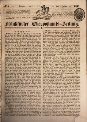 Frankfurter Ober-Post-Amts-Zeitung Sonntag 5. Januar 1845