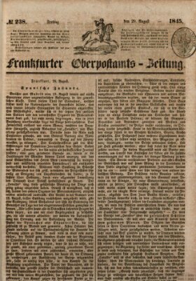 Frankfurter Ober-Post-Amts-Zeitung Freitag 29. August 1845