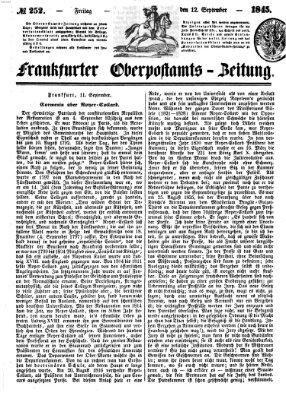 Frankfurter Ober-Post-Amts-Zeitung Freitag 12. September 1845