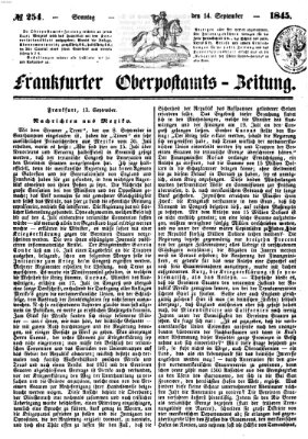 Frankfurter Ober-Post-Amts-Zeitung Sonntag 14. September 1845