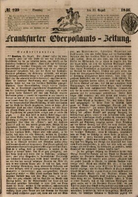 Frankfurter Ober-Post-Amts-Zeitung Sonntag 30. August 1846