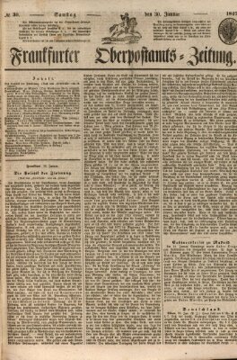 Frankfurter Ober-Post-Amts-Zeitung Samstag 30. Januar 1847