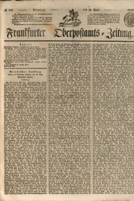 Frankfurter Ober-Post-Amts-Zeitung Montag 26. April 1847