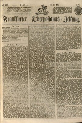 Frankfurter Ober-Post-Amts-Zeitung Samstag 15. Mai 1847