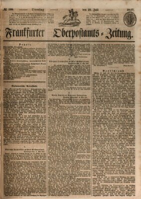 Frankfurter Ober-Post-Amts-Zeitung Dienstag 20. Juli 1847