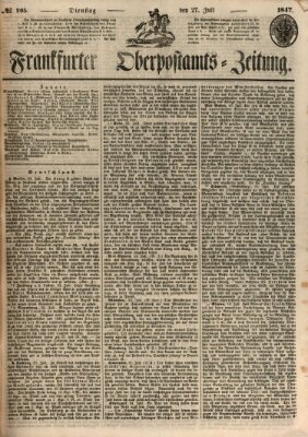 Frankfurter Ober-Post-Amts-Zeitung Dienstag 27. Juli 1847