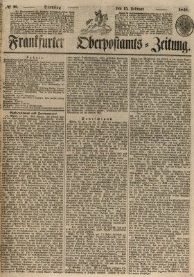 Frankfurter Ober-Post-Amts-Zeitung Dienstag 15. Februar 1848