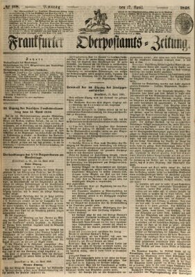 Frankfurter Ober-Post-Amts-Zeitung Montag 17. April 1848