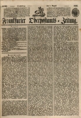 Frankfurter Ober-Post-Amts-Zeitung Samstag 5. August 1848