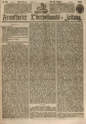 Frankfurter Ober-Post-Amts-Zeitung Samstag 19. August 1848
