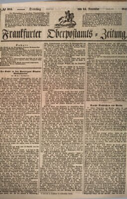 Frankfurter Ober-Post-Amts-Zeitung Dienstag 14. November 1848
