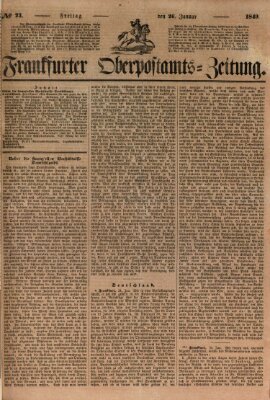 Frankfurter Ober-Post-Amts-Zeitung Freitag 26. Januar 1849