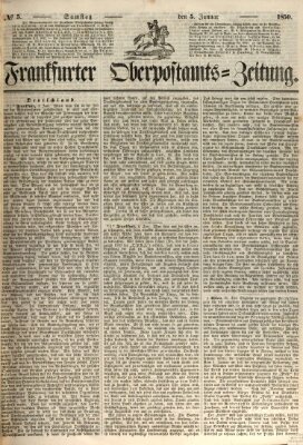 Frankfurter Ober-Post-Amts-Zeitung Samstag 5. Januar 1850