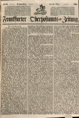 Frankfurter Ober-Post-Amts-Zeitung Donnerstag 14. März 1850