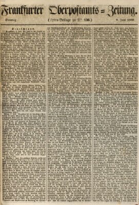 Frankfurter Ober-Post-Amts-Zeitung Sonntag 9. Juni 1850