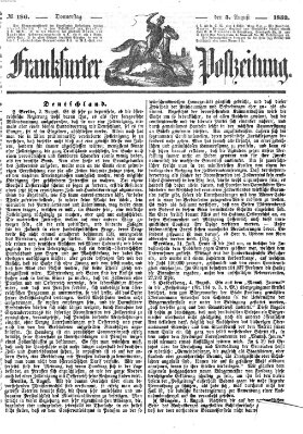 Frankfurter Postzeitung (Frankfurter Ober-Post-Amts-Zeitung) Donnerstag 5. August 1852
